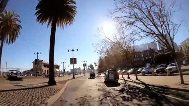 Guidare sulla zona di Embarcadero Wharf — Video Stock