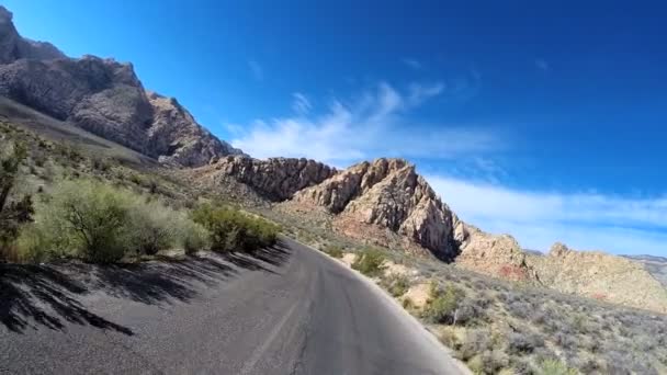 Red Rock Canyon aracılığıyla yolculuk — Stok video