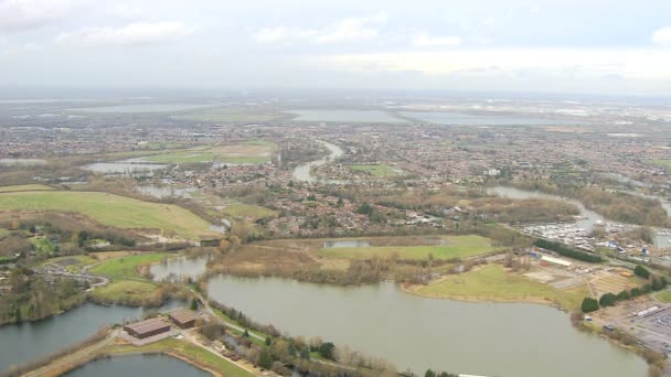 Rising flood water, Southwest England, UK — стоковое видео