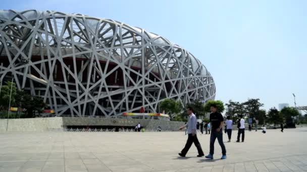 Birds Nest Beijing National Stadium — Stock Video