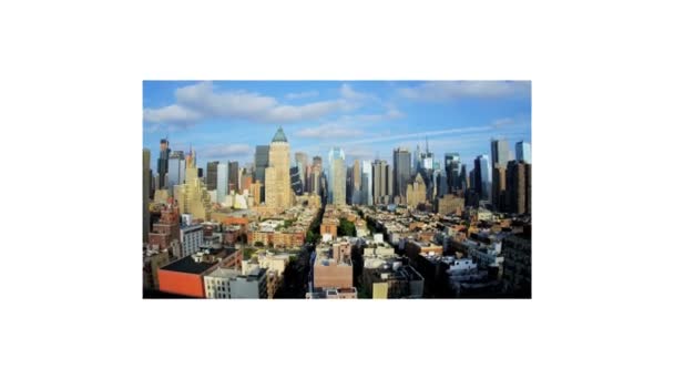 Video sestřih podnikání Multi etnické manažerky Manhattan on-line bezdrátové — Stock video