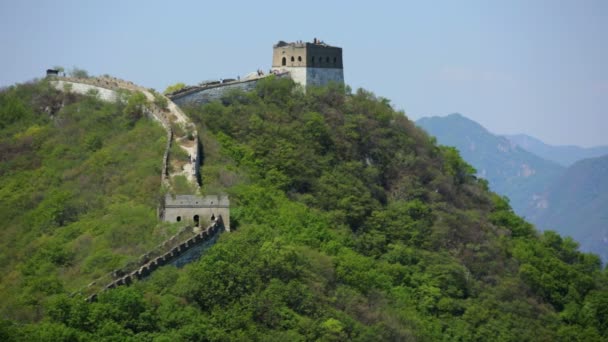 Wachturm große Mauer aus China — Stockvideo