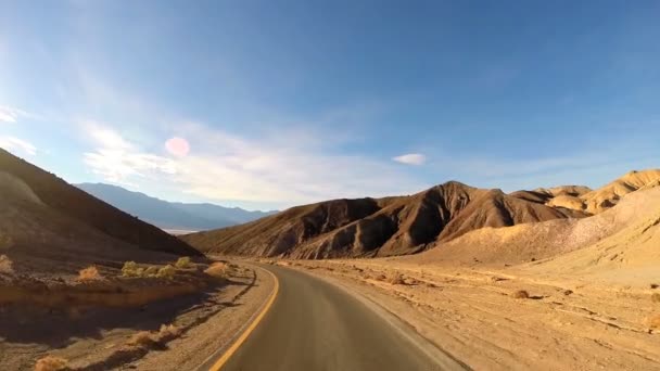 Driving on Death Valley Highway Royalty Free Stock Footage