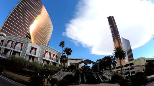 Viagem de carro em Vegas City — Vídeo de Stock