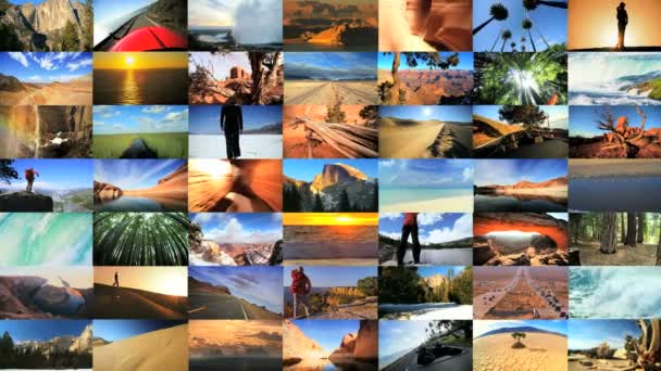 3D vägg montage Usa National Parks resa natur canyonlands körning livsstil — Stockvideo