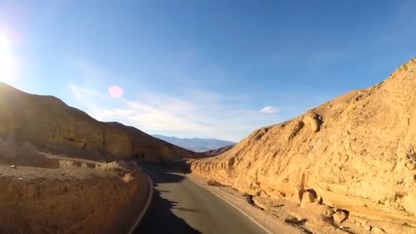 Rijden op Death Valley Highway — Stockvideo