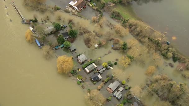 Екологічні пошкодження затопленими водами — стокове відео