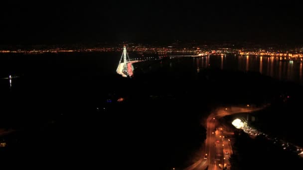 Nieuwe Oakland Bay Bridge verkeer — Stockvideo