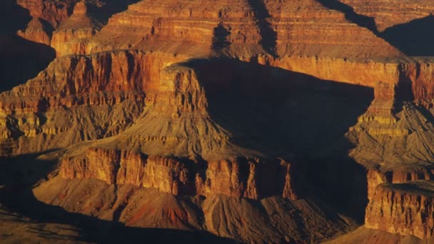 Grand Canyon National Park sunrise layers of rock, Arizona, USA — Stock Video