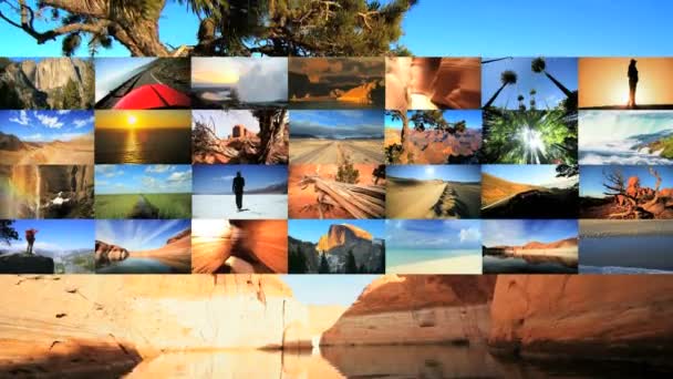 Video montage of famous travel destination — Stock Video