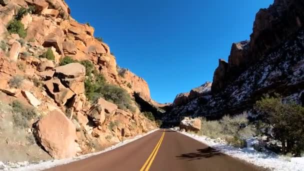 Road trip through scenic landscape — Stock Video