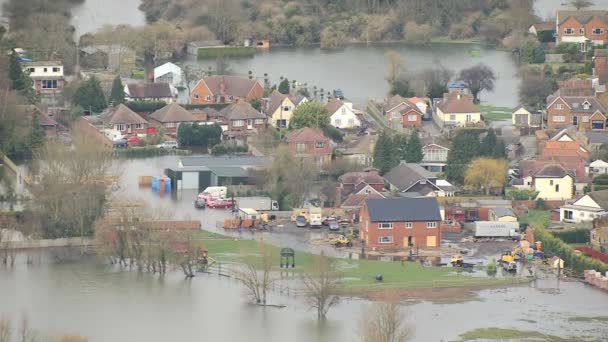 Environments damaged by floodwater — Stock Video