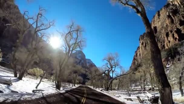 Zion National Park ile sürüş — Stok video