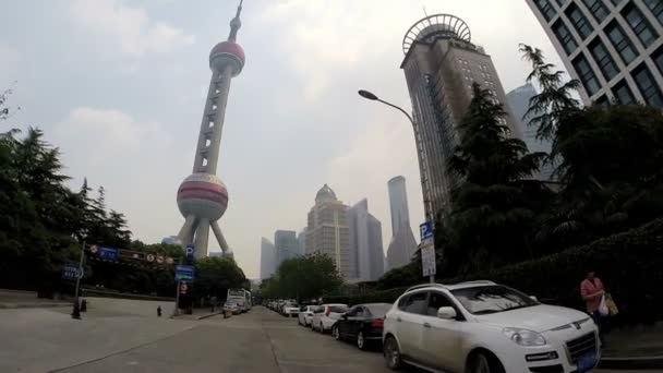 Distretto finanziario centro di Shanghai — Video Stock