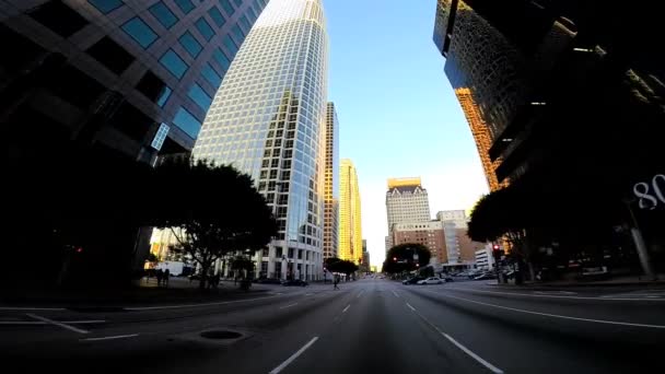 City driving en Los Ángeles — Vídeo de stock