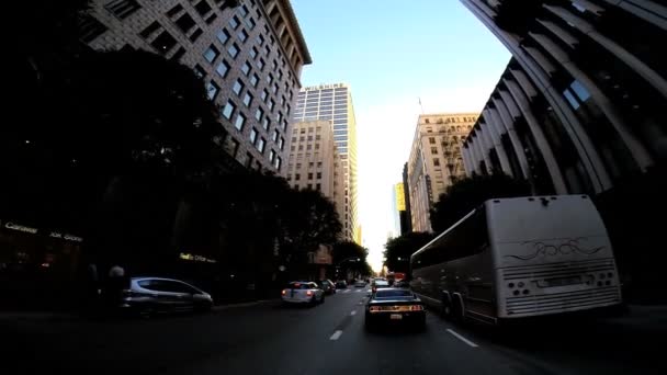 City driving in Los Angeles — Stock Video