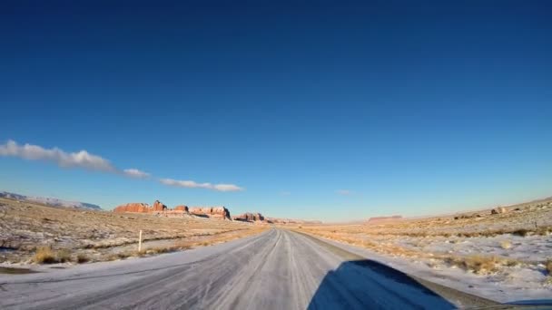 Doğal manzara yol yolculuk — Stok video