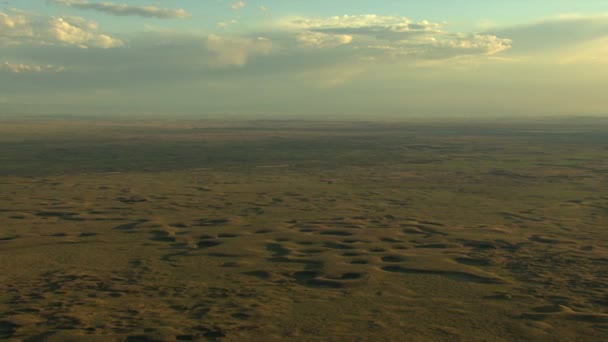 Aerial Idaho USA crater lava craters desert nature — Stock Video