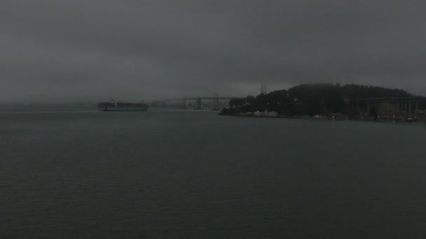 Antenas Estados Unidos San Francisco Oakland Bay Bridge city — Vídeo de stock