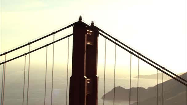 Estrada aérea 101 Golden Gate Bridge viagens EUA — Vídeo de Stock