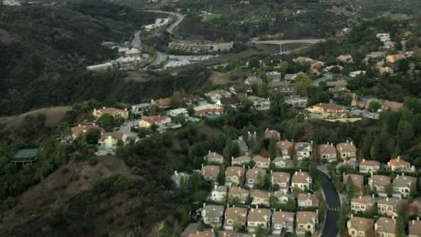 Aerial Highway San Francisco commuter city California USA — Stock Video