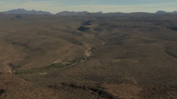 Antenne baja kalifornien wüste wildnis — Stockvideo