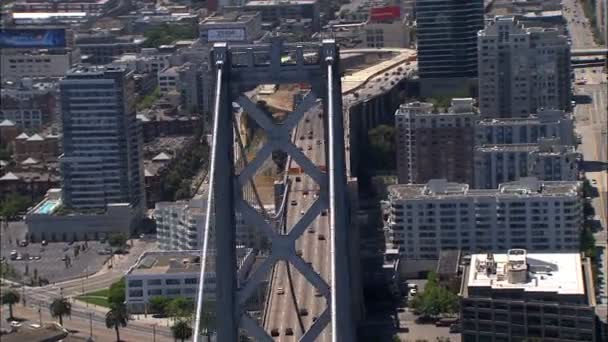 San Francisco Окленд міст через затоку — стокове відео