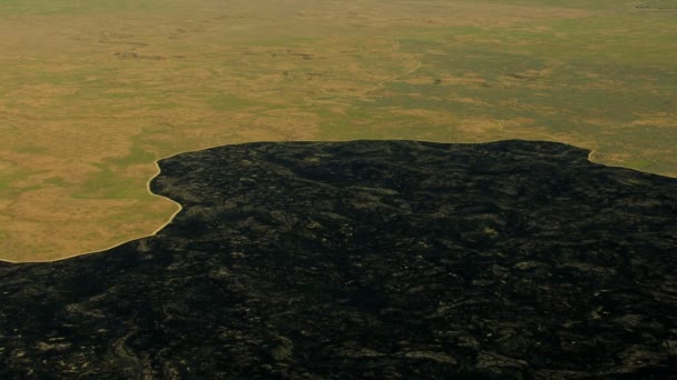 Aeriales Idaho EE.UU. paisaje quemado tierras de cultivo — Vídeos de Stock