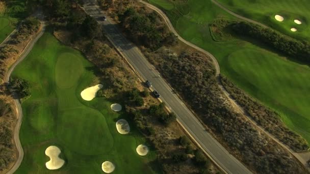 Aerial Golf Course sport Monterey California USA — Stock Video