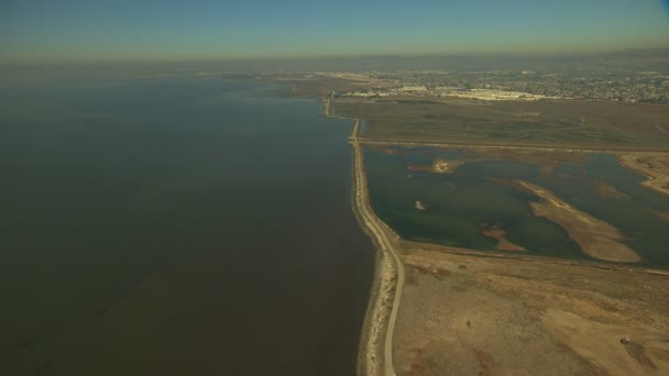 Humedales aéreos Bahía de San Francisco — Vídeos de Stock