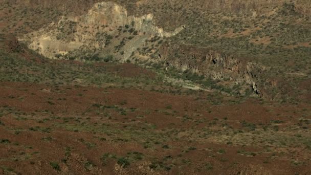 空中のバハ ・ カリフォルニア砂漠の荒野 — ストック動画