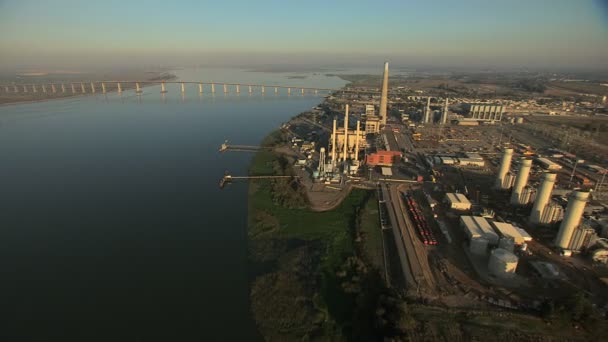 California EE.UU. Almacenamiento de la fábrica de San Francisco Bay — Vídeo de stock