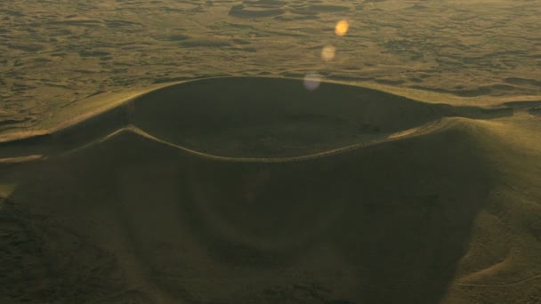 Aerial Idaho USA crater lava craters desert nature — Stock Video