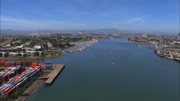 Калифорнийский порт Окленд Сан-Франциско — стоковое видео