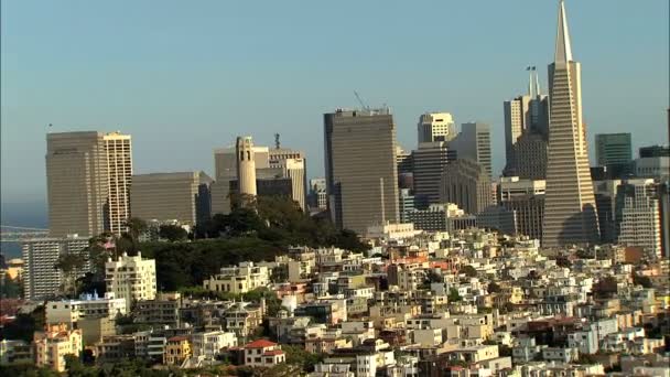 Kaliforniai San Francisco city felhőkarcoló — Stock videók