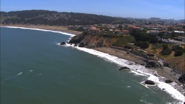 California Bay Pacific ocean coastline — Stock Video