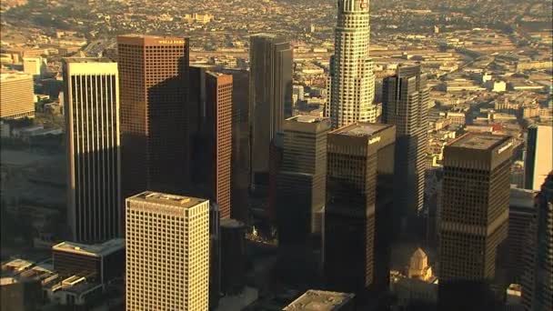 Los Angeles city gökdelen binalar — Stok video