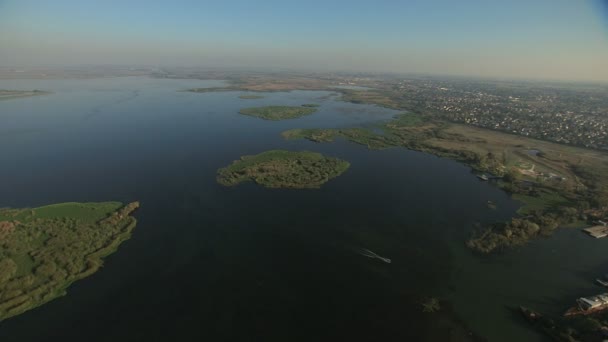 Anténa San Francisco Bay Tichého oceánu mokřadů přírody — Stock video