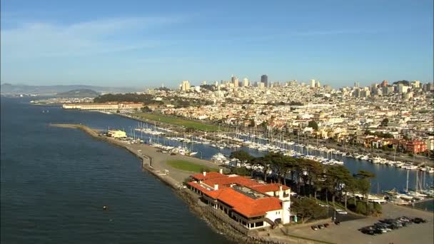 Яхты San Francisco Bay Marina — стоковое видео