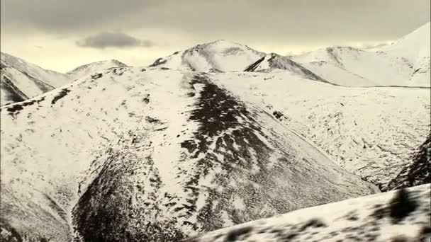 Parque Nacional do Alasca com pico coberto de neve — Vídeo de Stock