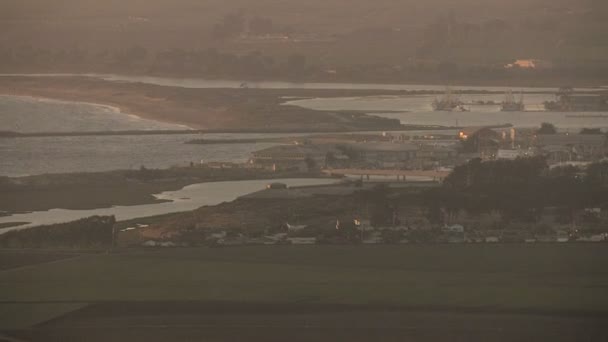 California Pacific ocean Coastline harbor — Stock Video