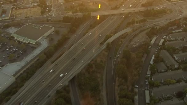 Antennenautobahn San Francisco Pendler Kalifornien Vereinigte Staaten — Stockvideo