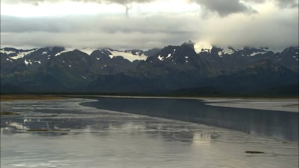 Aerial Alaska Mountains National Park — Stock Video
