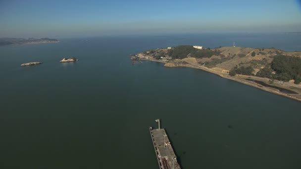 Воздушная точка Сан-Пабло Сан-Франциско, США — стоковое видео