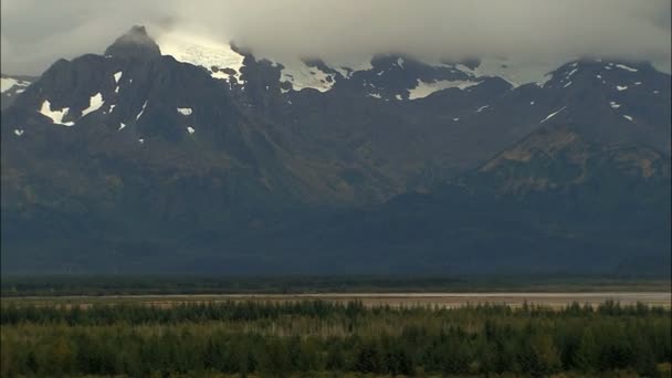 Park Narodowy góry Alaska anteny — Wideo stockowe