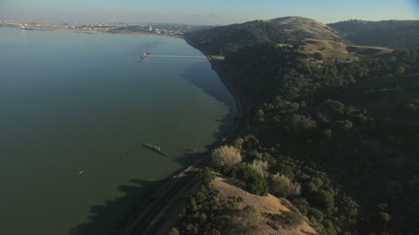 Antenn San Francisco Carquinez Strait fartyget Kalifornien Usa — Stockvideo