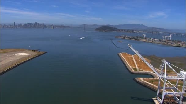 Anteni Oakland liman San Francisco — Stok video
