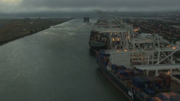 Recipiente Porto de Oakland São Francisco — Vídeo de Stock