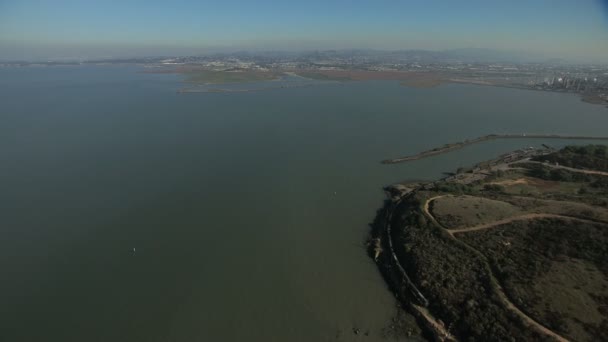 空中的圣巴勃罗 San Francisco 沼泽地美国加利福尼亚 — 图库视频影像