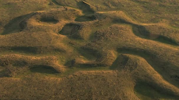 Aerial Idaho USA crater lava craters desert nature — Stock Video